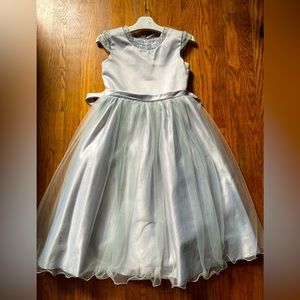 Beautiful Silver Bridesmaid/ Special Occasion Dress with beading.